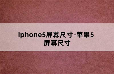 iphone5屏幕尺寸-苹果5 屏幕尺寸